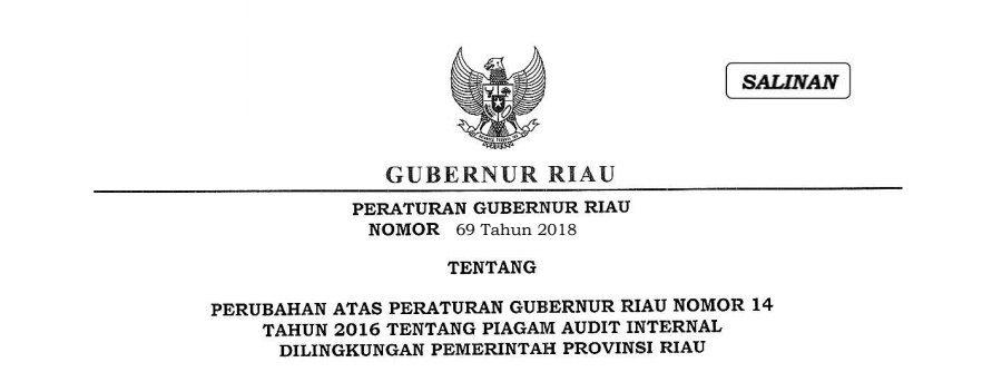 Pergub Nomor 69 Tahun 2018